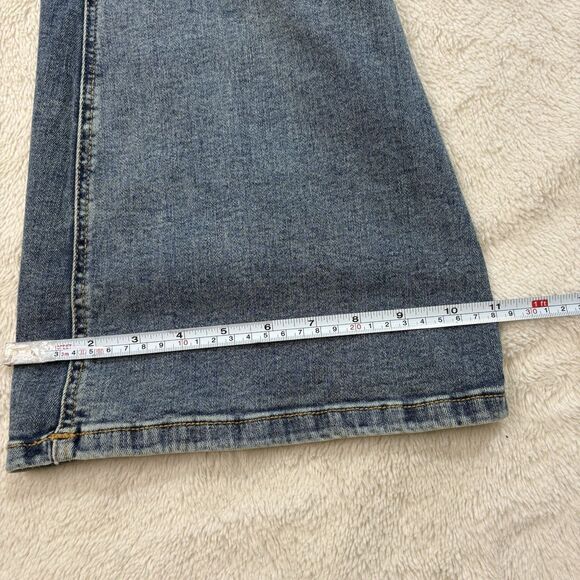 Garage Denim Extreme Low Rise Flare Jeans Womens 11 30 Iris Blue Denim Casual - Picture 9 of 9